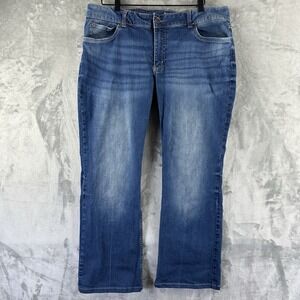 Wrangler Jeans Women's 17 x 32 Blue Medium Wash Bootcut Cotton Spandex